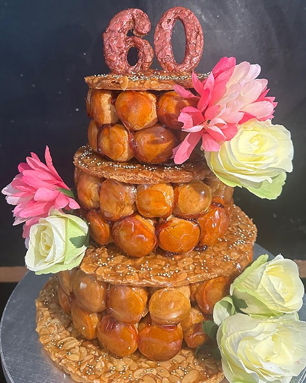 Pièce montée choux anniversaire