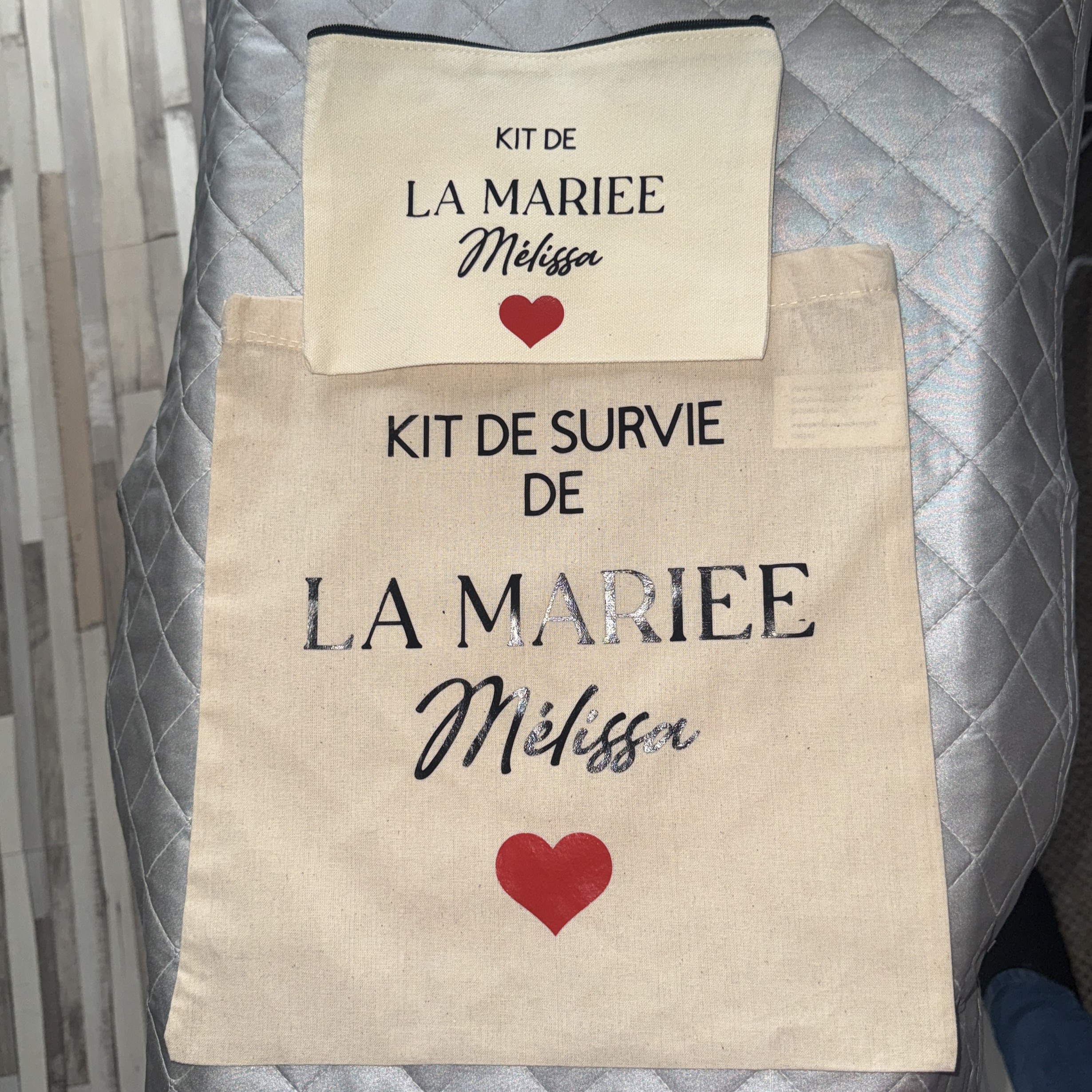 Kit de survie de la mariée personnalisé